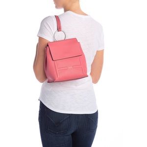 T Tahari Holly Leather Mini Backpack Rose Backpack
